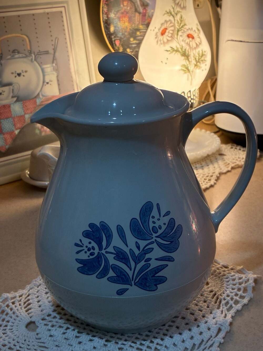 Vintage Pfaltzgraff Yorktowne Thermal Insulated Beverage Carafe by Kamenstein